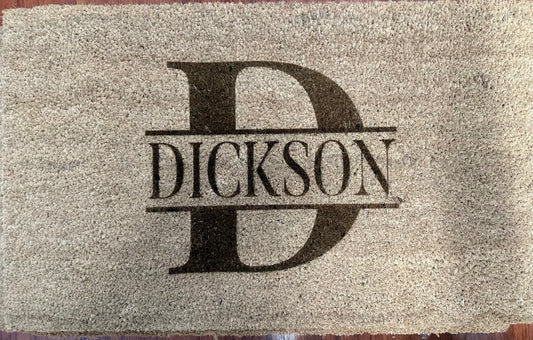 Custom Coir Doormat - Classic Monogram