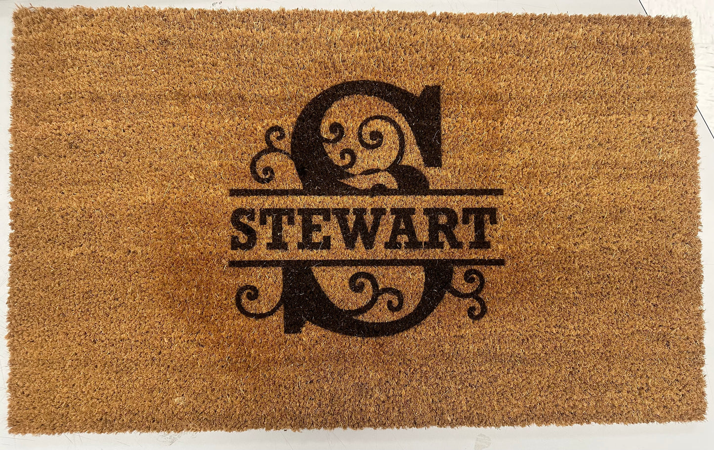 Custom Coir Doormat - Fancy Monogram