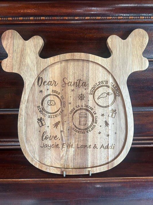 Santa Reindeer Tray